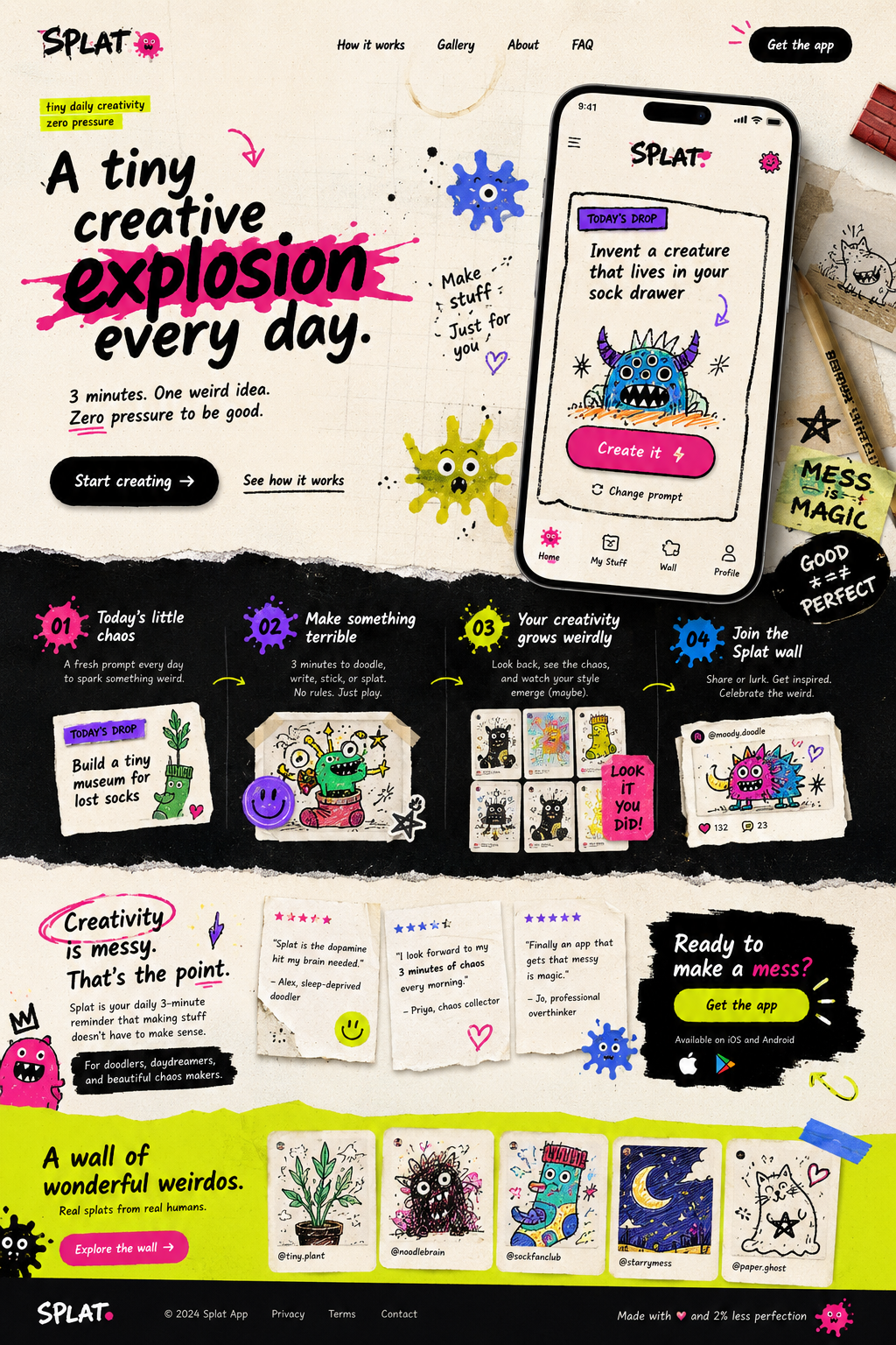 Splat — a tiny creative explosion every day